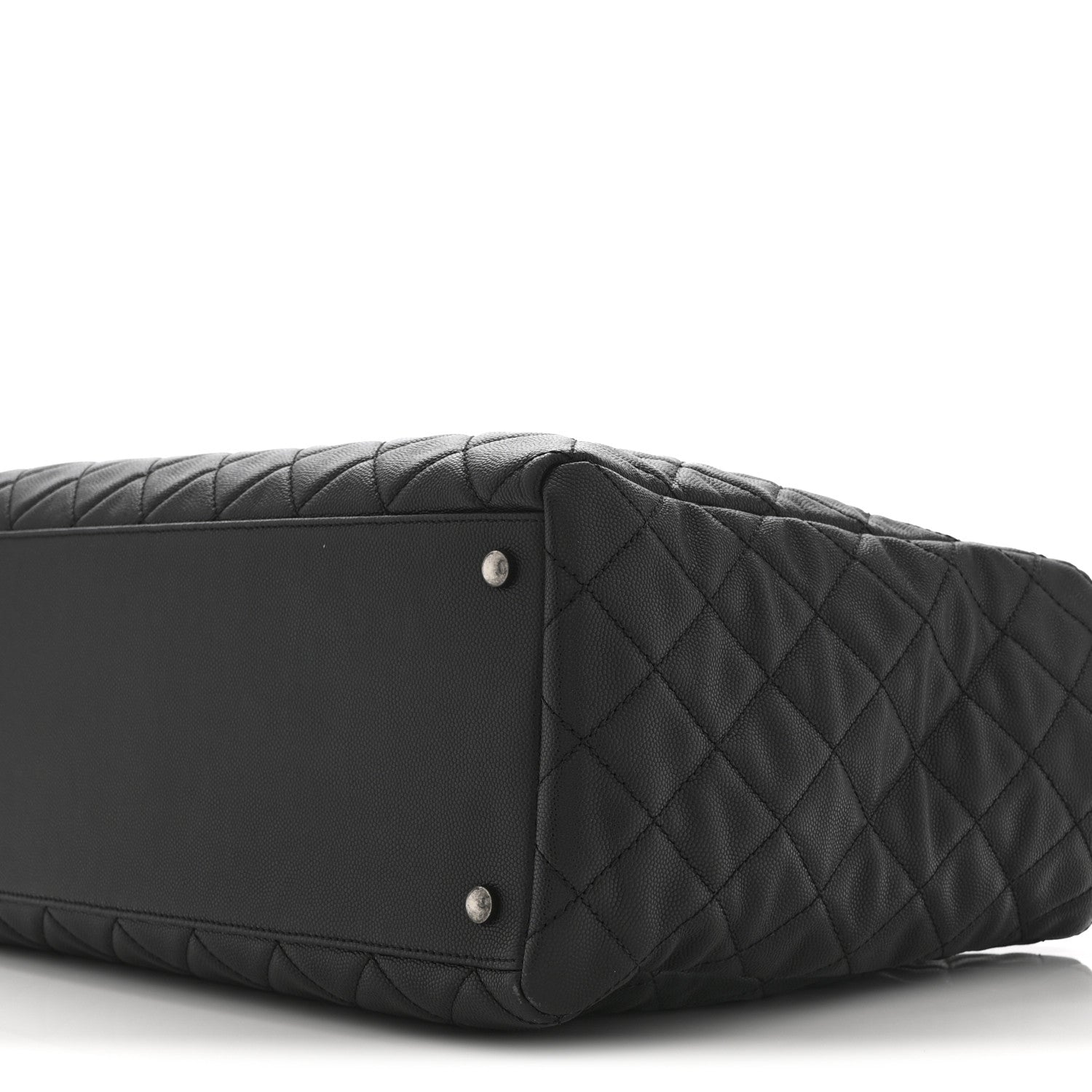 Chanel Caviar Quilted Large Coco Handle Shopping Tote Black