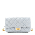 Chanel Aged Calfskin Quilted 2.55 Reissue Chain Waist Bag Light Blue