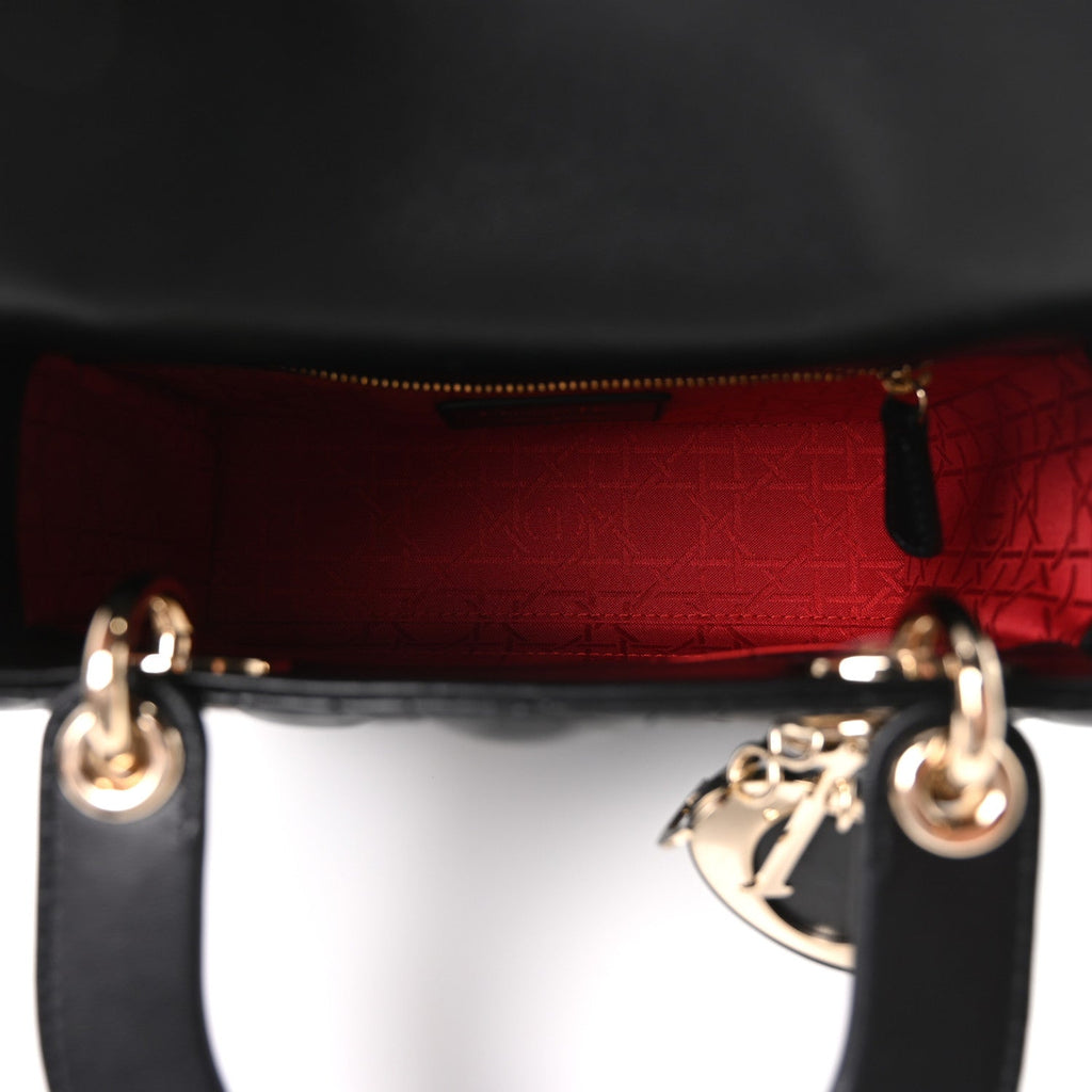 Christian Dior Lambskin Cannage Small My ABCDior Lady Dior Black