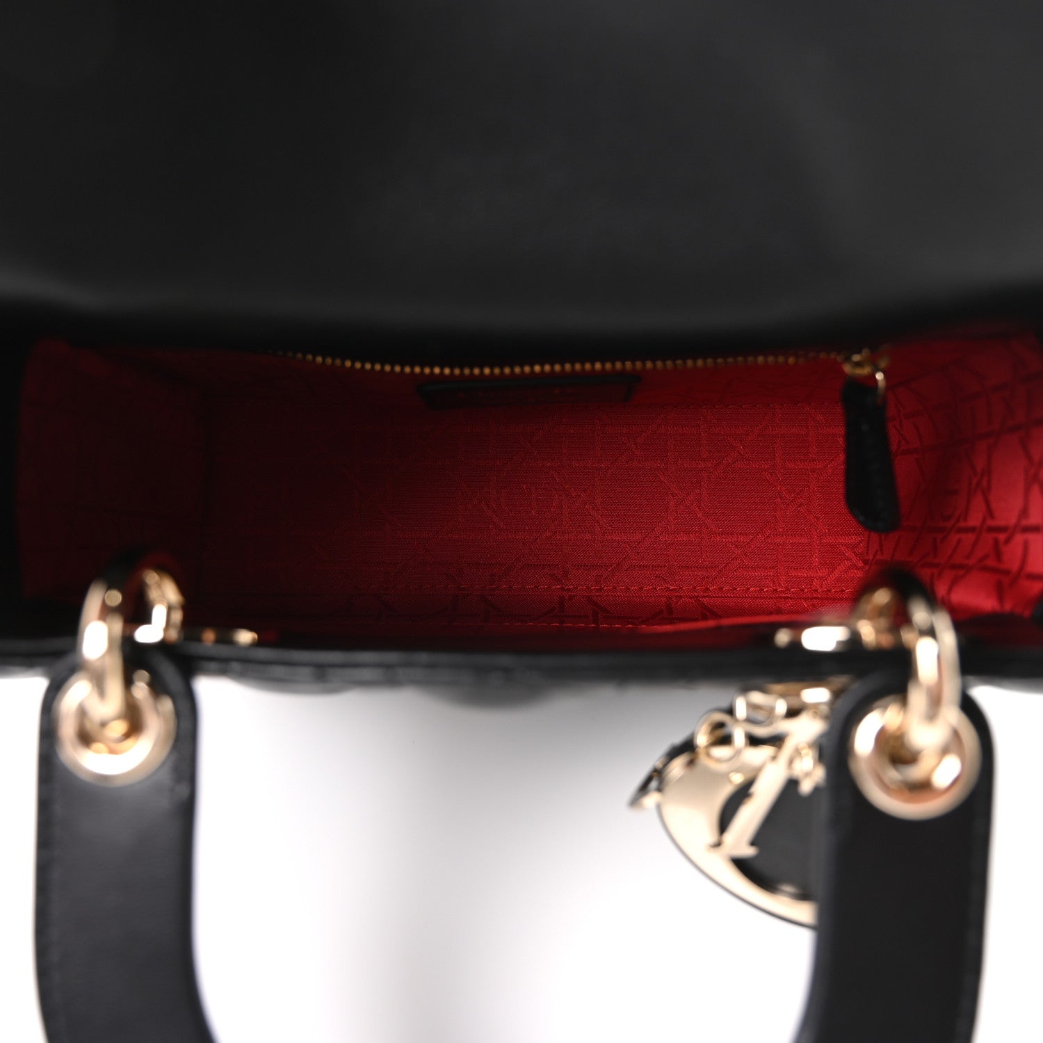 Christian Dior Lambskin Cannage Small My ABCDior Lady Dior Black