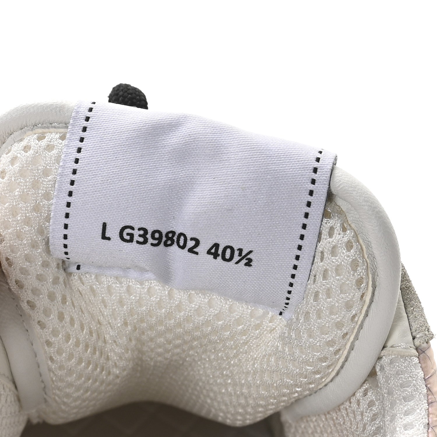 Chanel Suede Fabric Calfskin Womens CC Sneakers 40.5 Pink Grey White