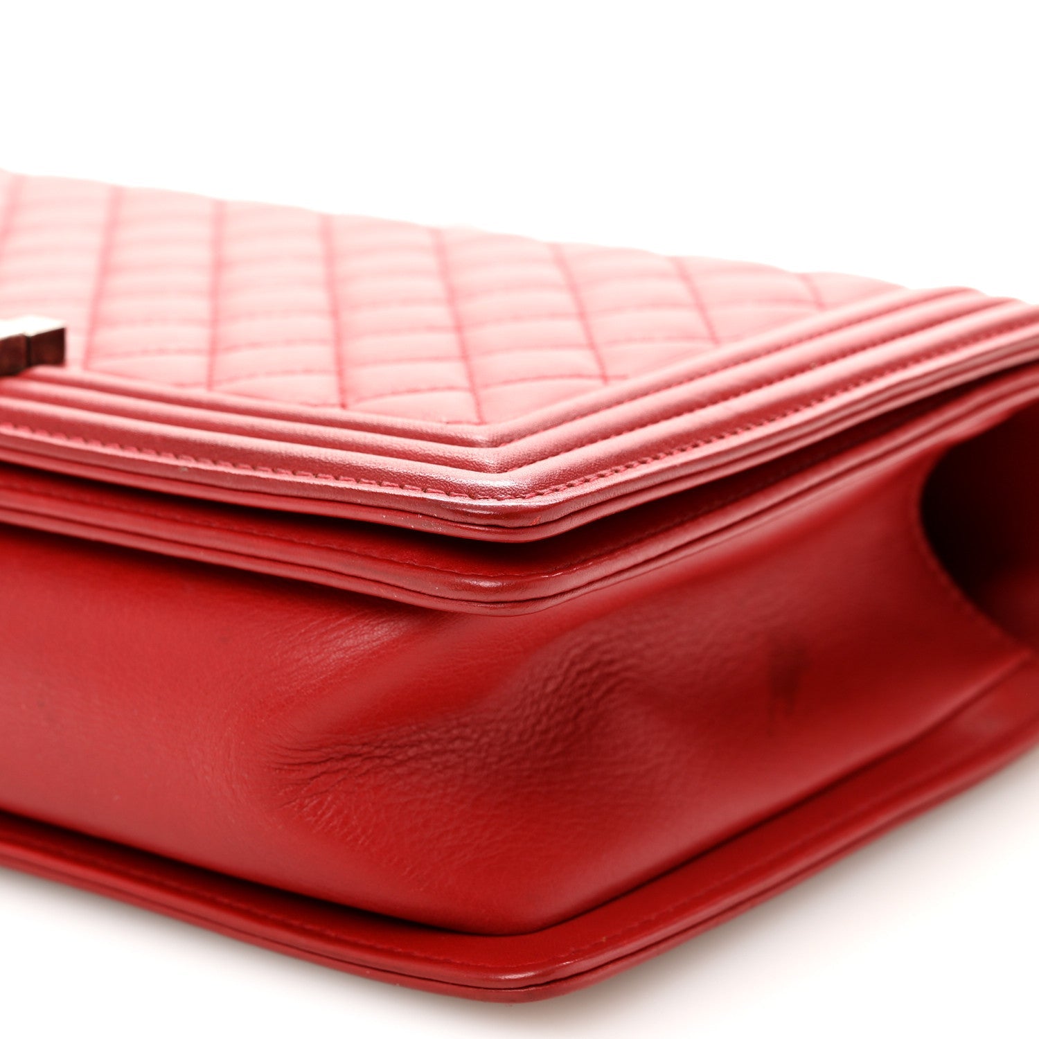 Chanel Calfskin Quilted New Medium Boy Flap Red