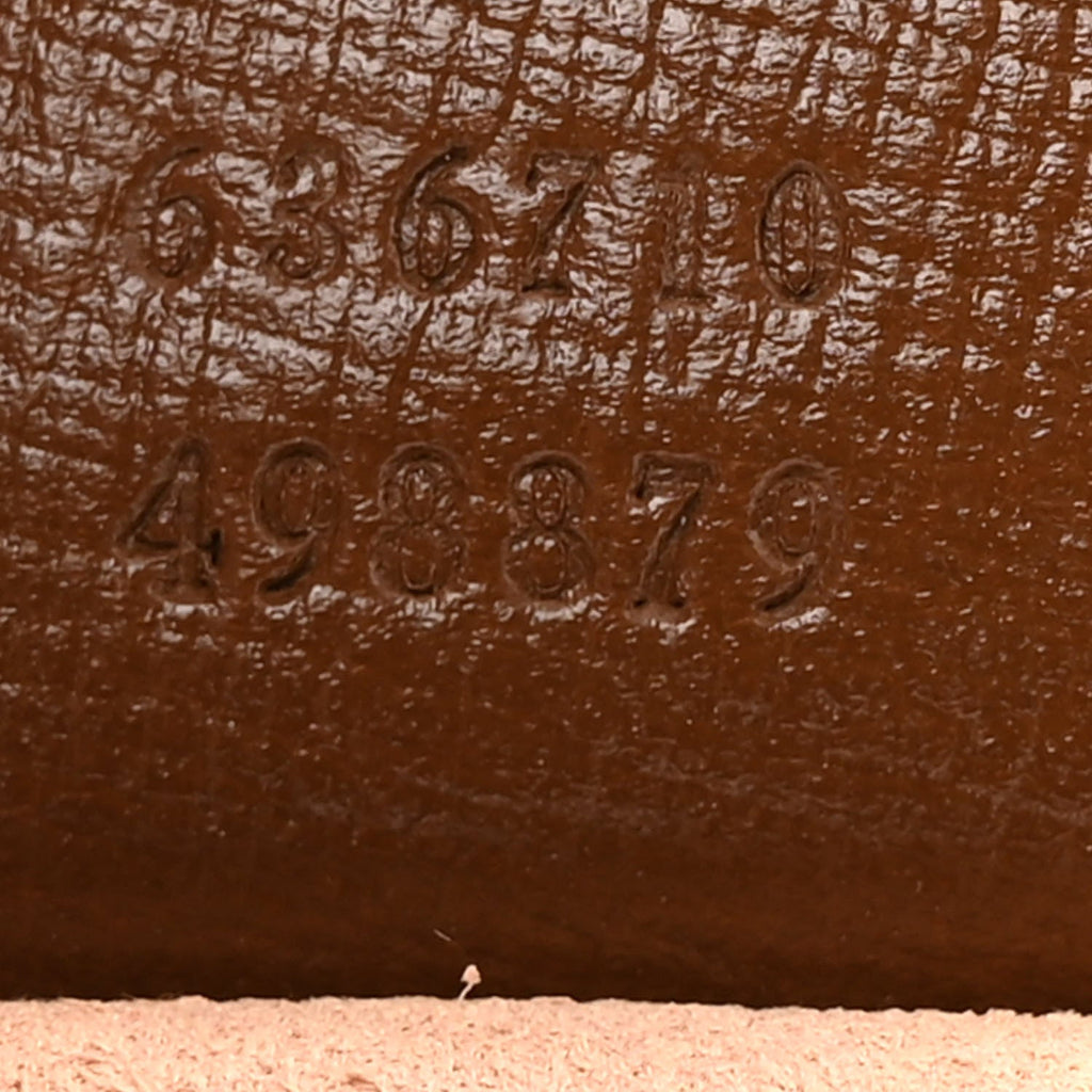 Gucci GG Supreme Monogram Azalea Calfskin Web Medium Jackie 1961 Hobo Beige Ebony Brown Sugar