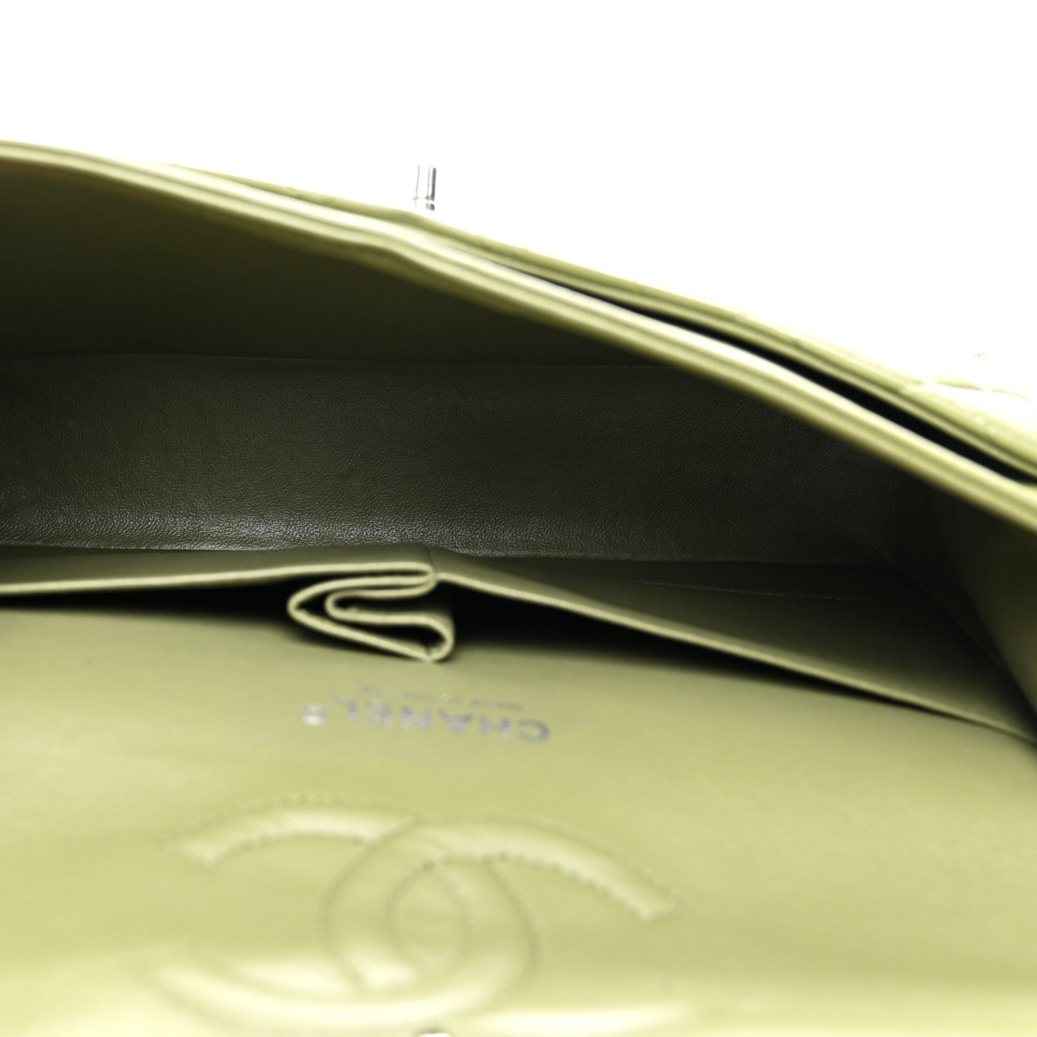 Chanel Lambskin Quilted Medium Double Flap Green