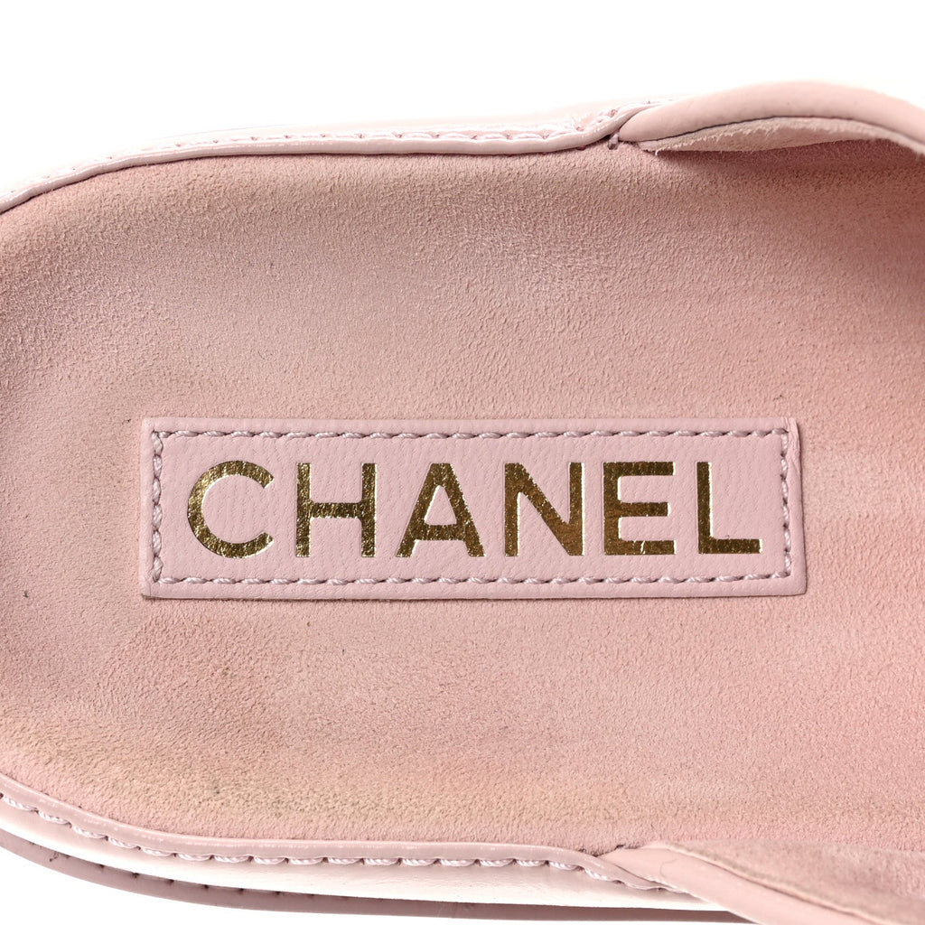 Chanel Shiny Calfskin Crystal Quilted Velcro Dad CC Slide Sandals 39 Light Pink