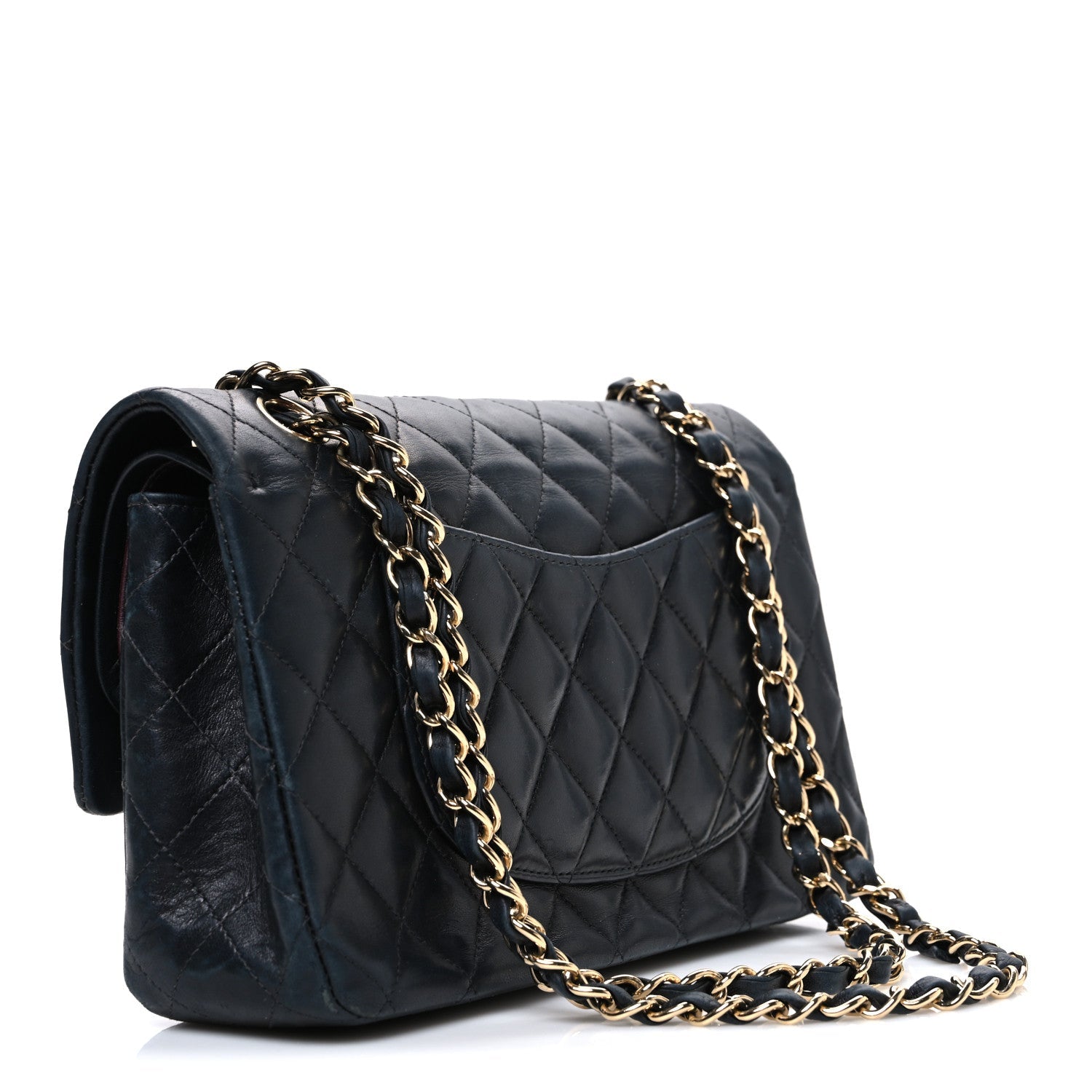Chanel Lambskin Quilted Medium Double Flap Black