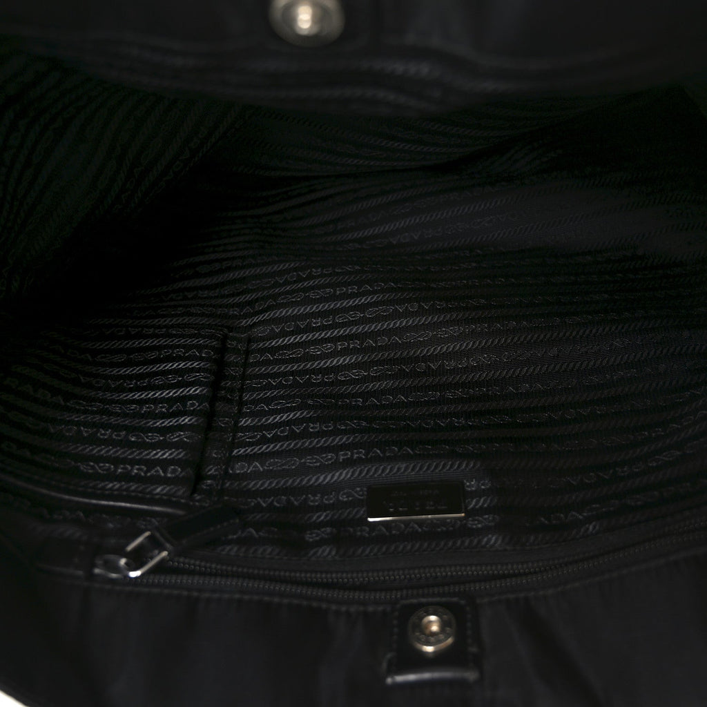 Prada Tessuto Nylon Shopping Tote Black