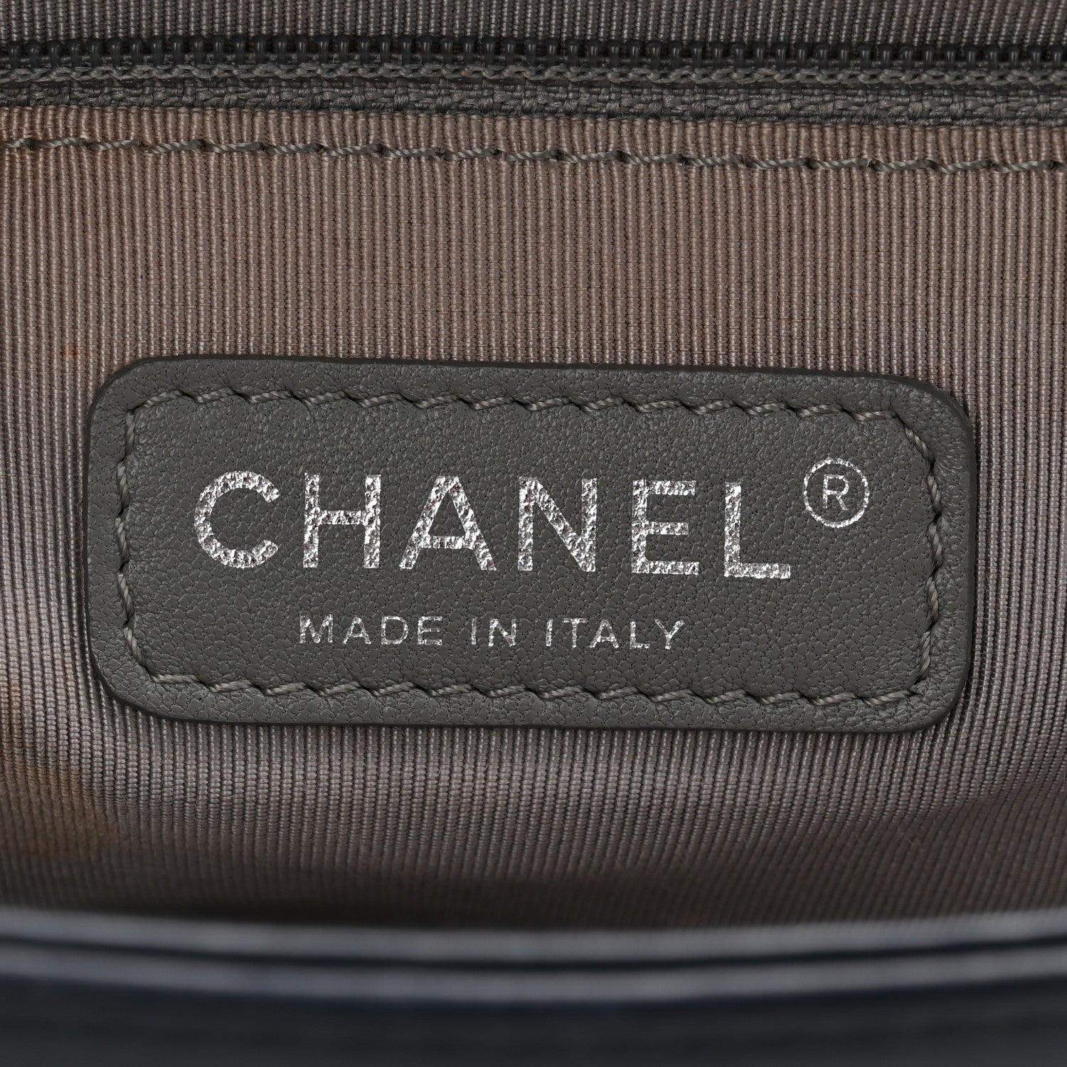 Chanel Calfskin Double Stitch Large Boy Flap Navy Blue