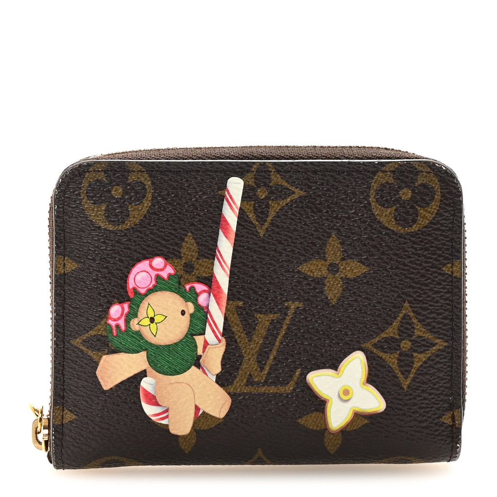 Louis Vuitton Monogram 2024 Christmas Animation Candy Factory Zippy Coin Purse Candy Red