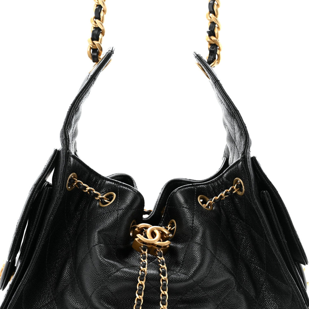 Chanel Caviar Quilted Small Chanel 25 Handbag Black