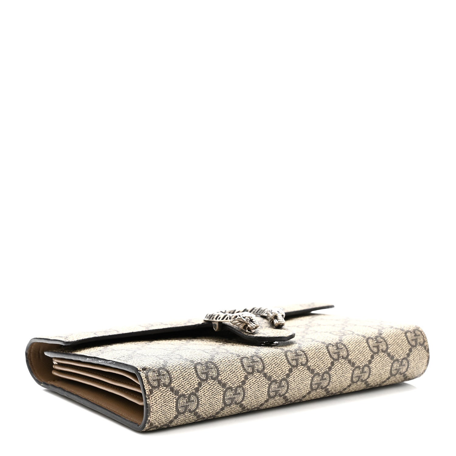 Gucci GG Supreme Monogram Mini Dionysus Chain Wallet Beige Taupe