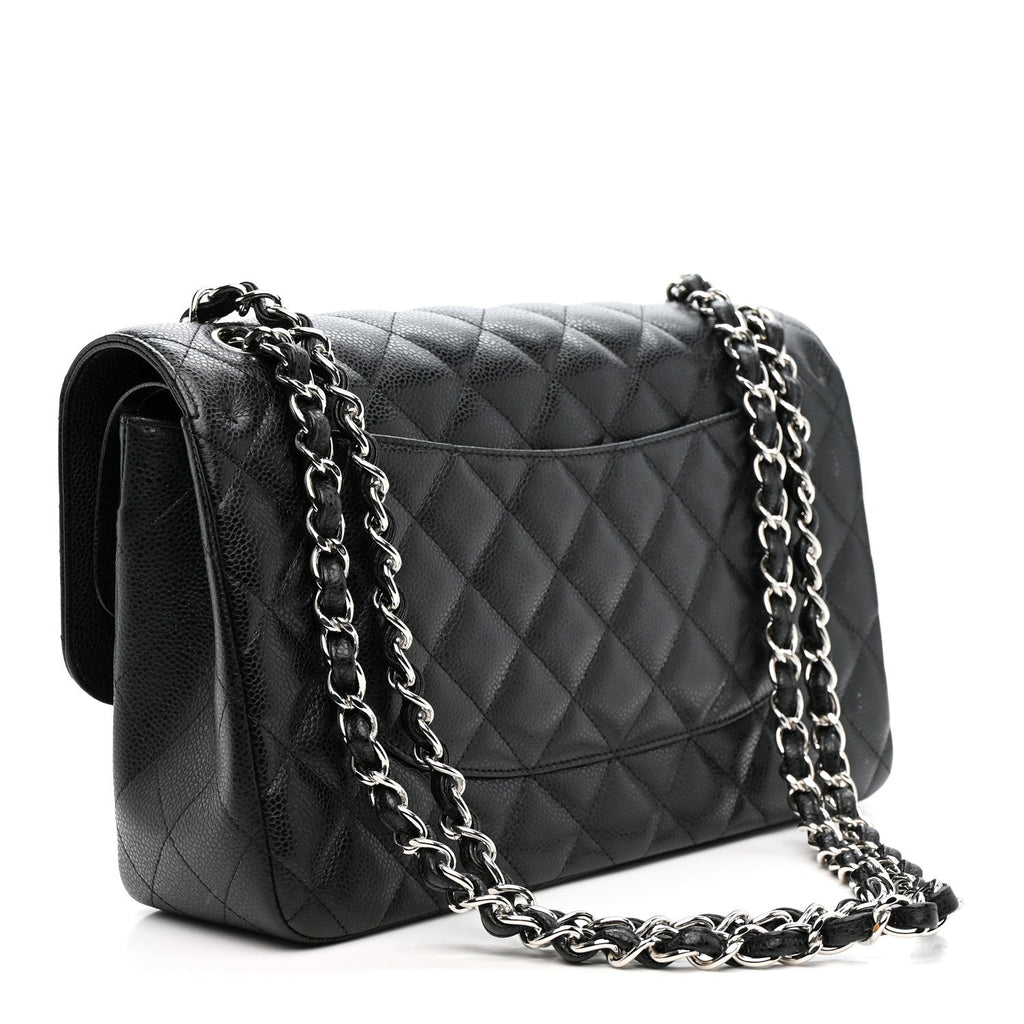 Chanel Caviar Quilted Jumbo Double Flap Black
