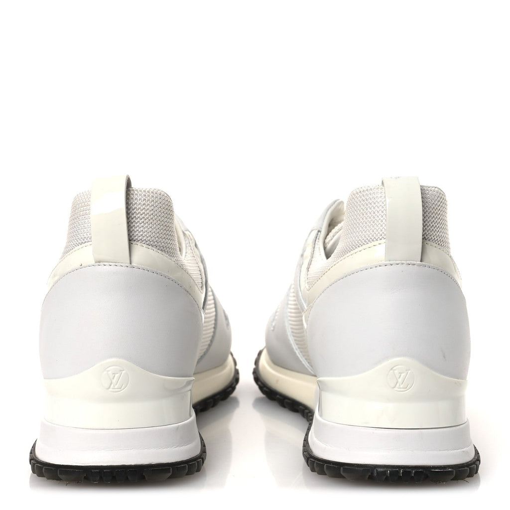 Louis Vuitton Calfskin Mesh Run Away Sneakers 37.5 White