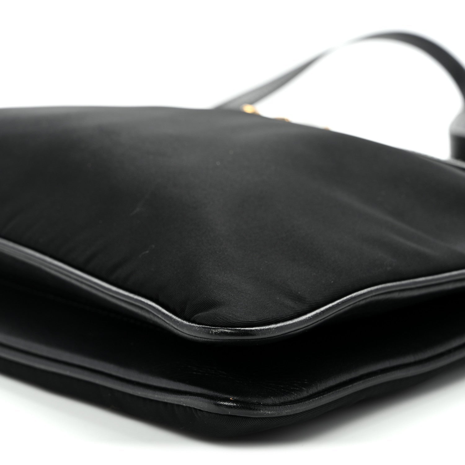 Prada Tessuto Nylon Soft Calf Double Zip Crossbody Bag Black