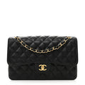 Chanel Caviar Quilted Jumbo Double Flap Black