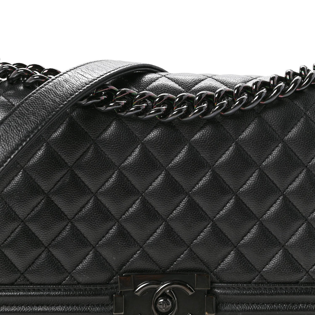 Chanel Caviar Quilted Medium Boy Flap So Black