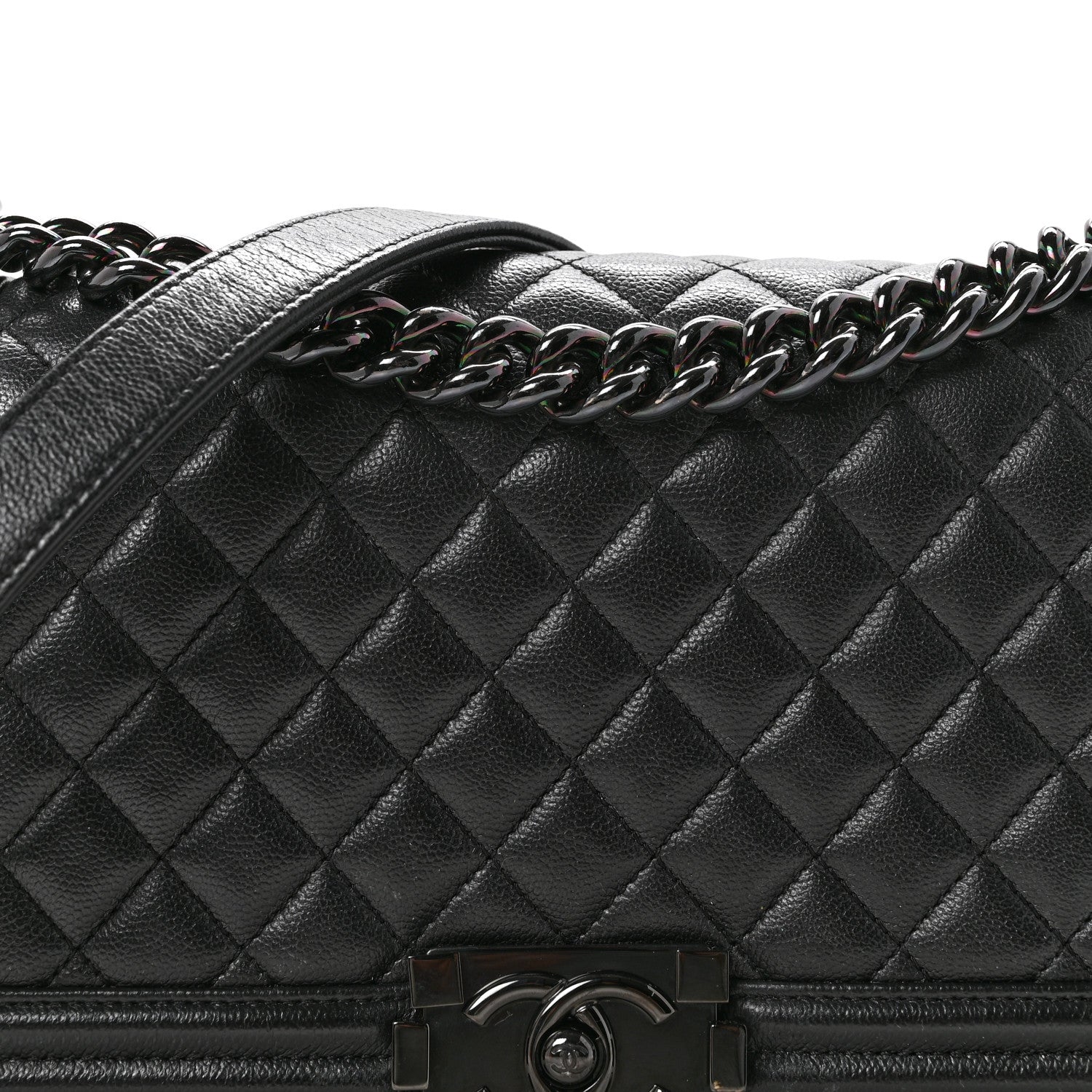 Chanel Caviar Quilted Medium Boy Flap So Black