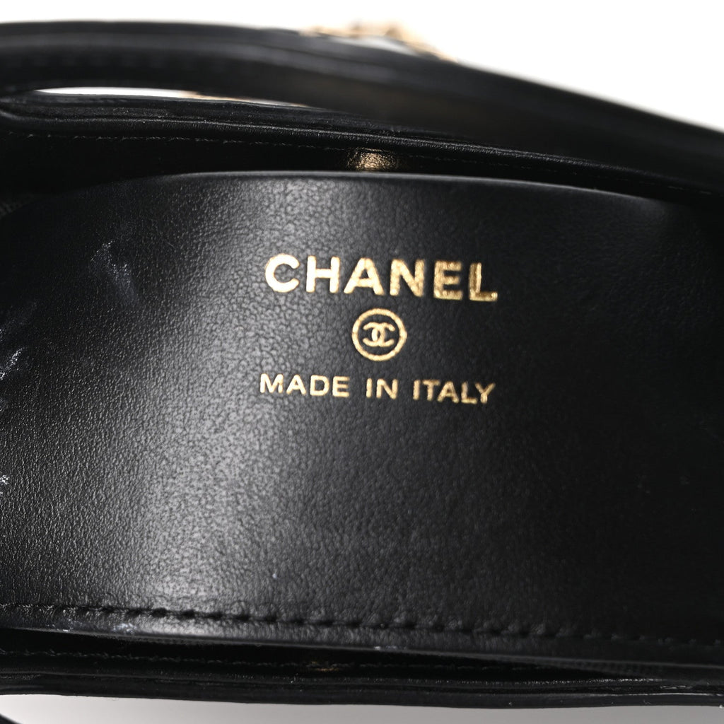 Chanel Shiny Crumpled Calfskin Quilted Nano 31 Shopping Bag Black