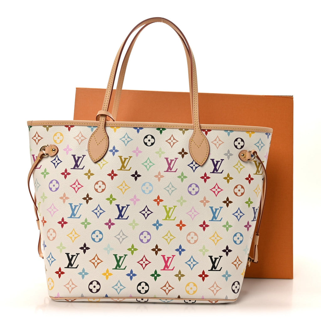 Louis Vuitton LV X TM Monogram Multicolor Neverfull MM White