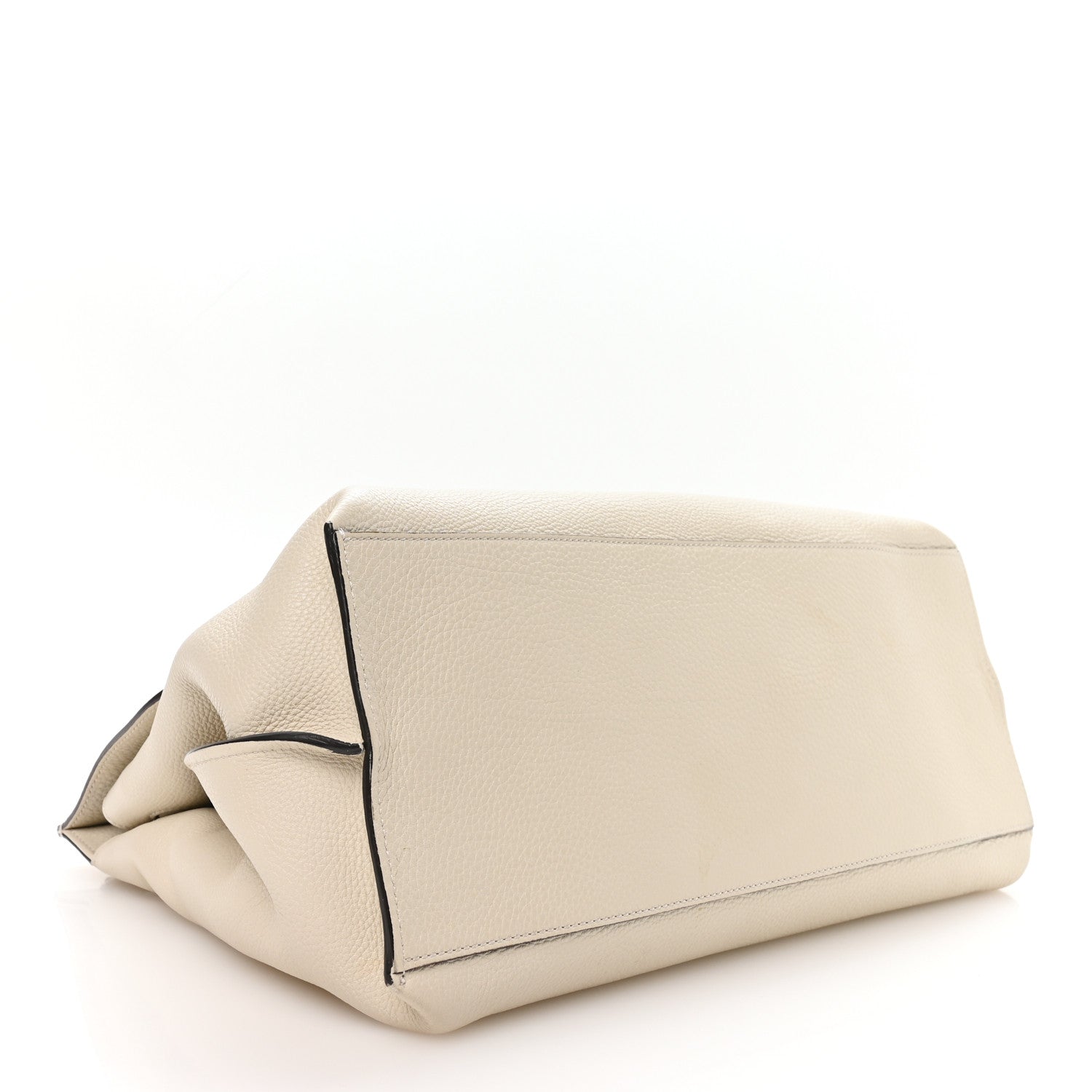 Gucci Cellarius Calfskin Large Bamboo Daily Top Handle Bag Mystic White