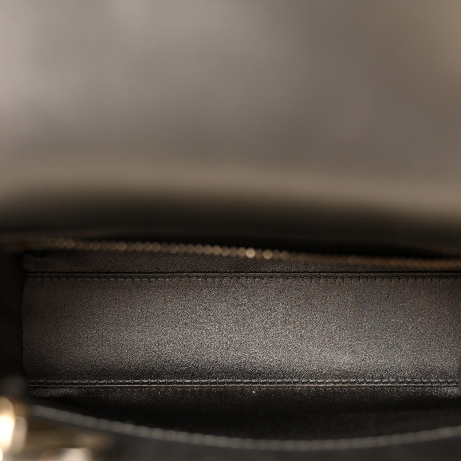Christian Dior Satin Crystal Cannage Mini Lady Dior Gray