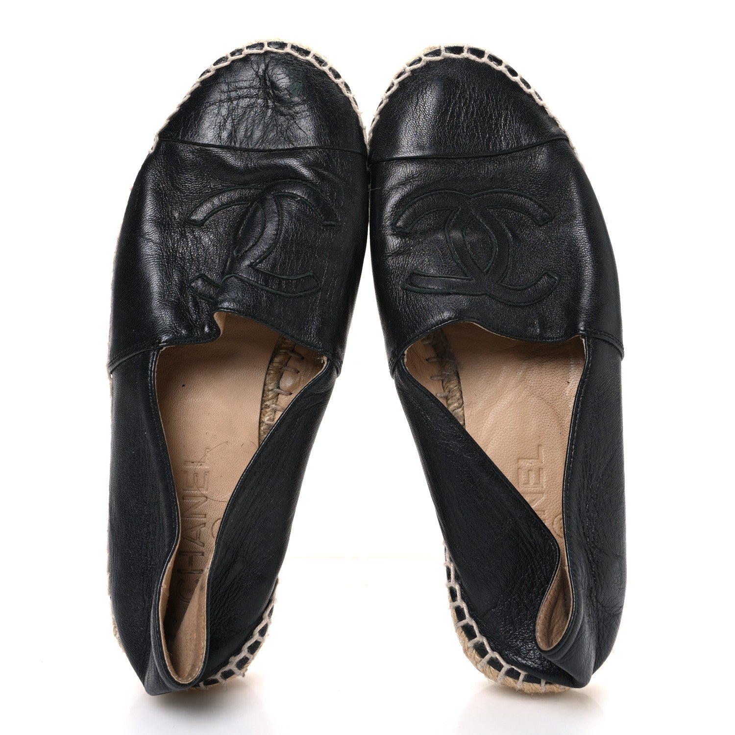 Lambskin CC Espadrilles 36 Black