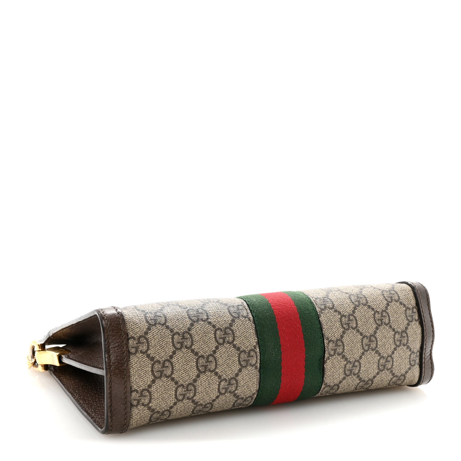 Gucci GG Supreme Monogram Web Small Ophidia Chain Shoulder Bag Brown