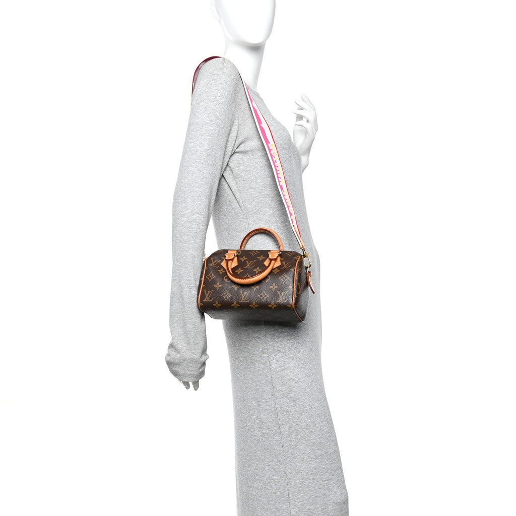 Louis Vuitton Monogram Speedy Bandouliere 20 Fuchsia