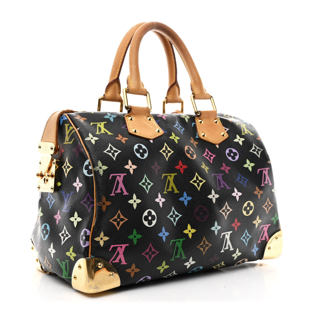Louis Vuitton Monogram Multicolor Speedy 30 Black