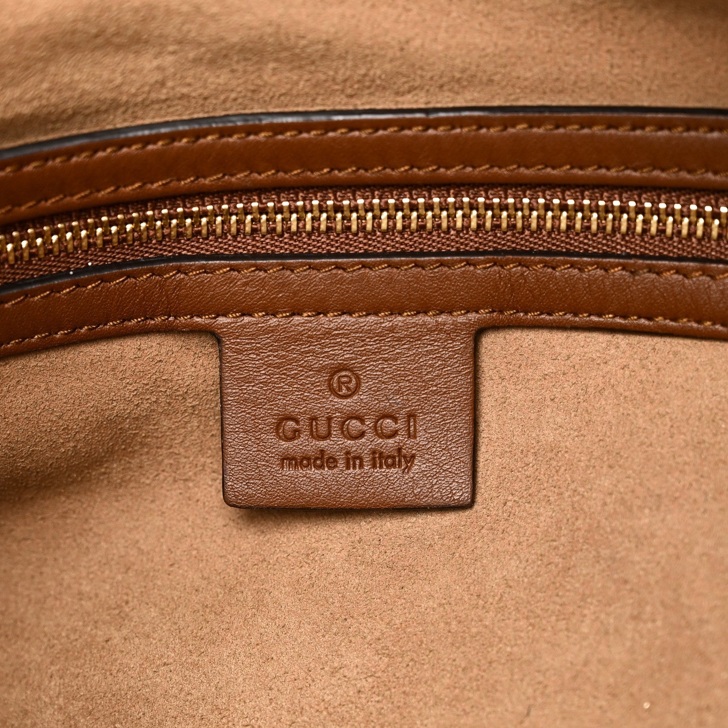 Gucci GG Supreme Monogram Large Linea A Hobo Light Brown
