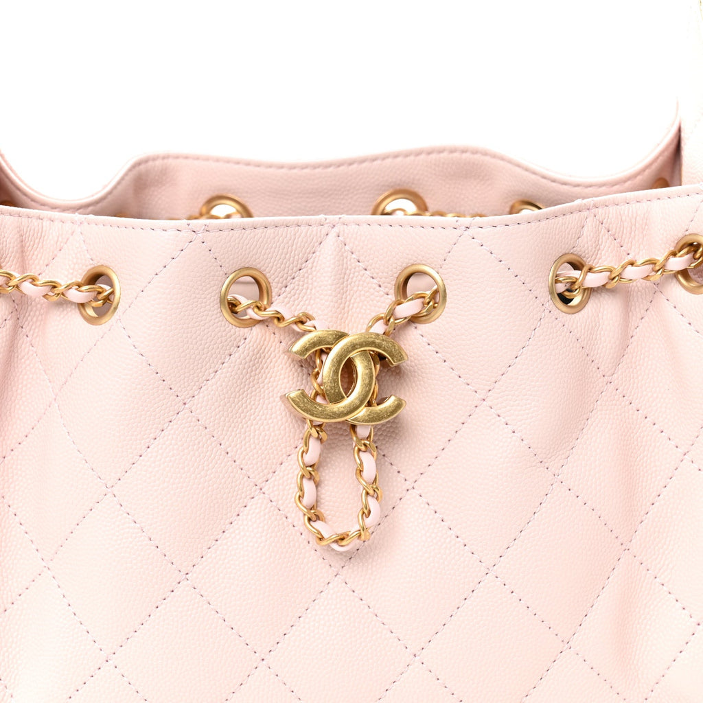 Chanel Caviar Quilted Mini Chanel 25 Handbag Light Pink