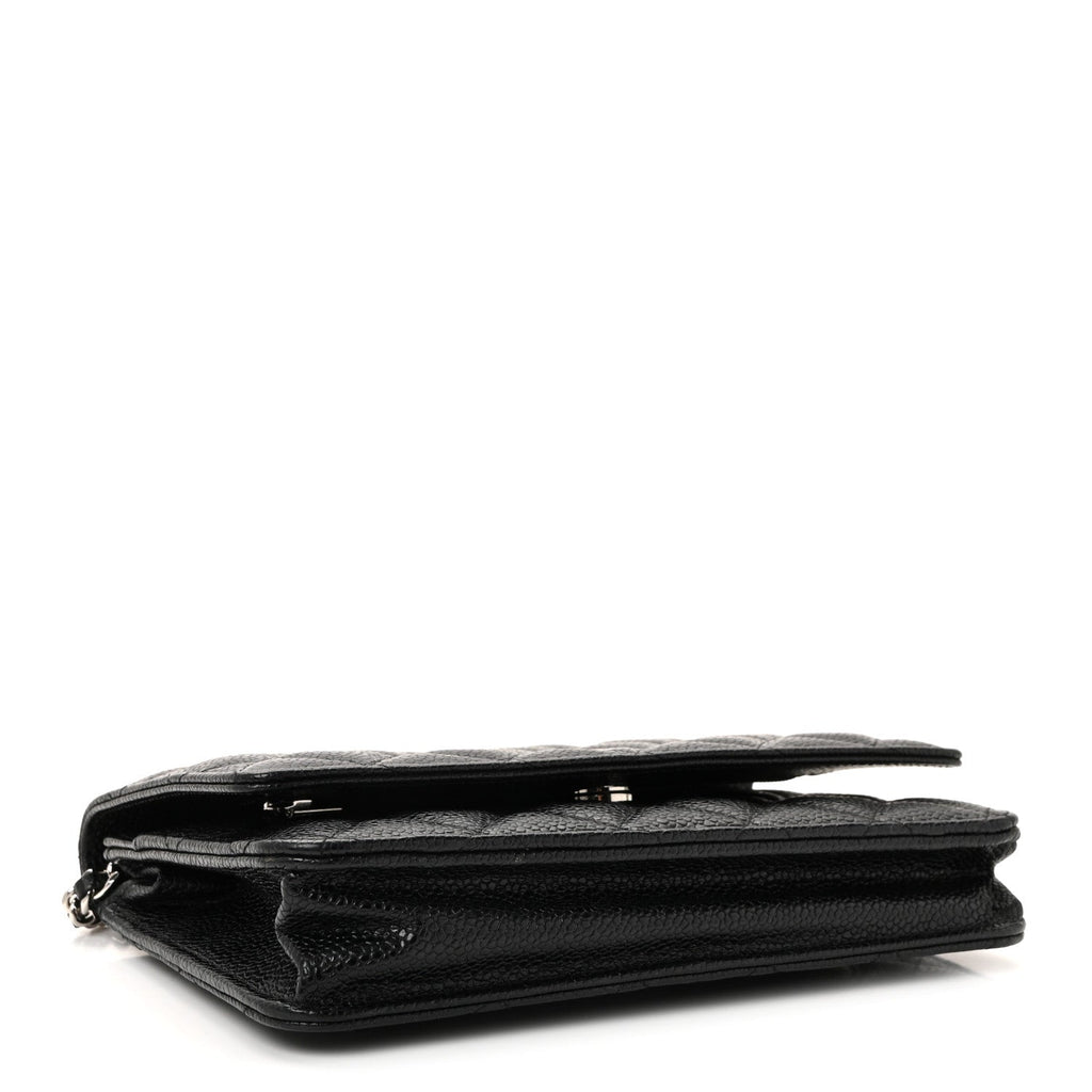 Chanel Caviar Quilted Wallet on Chain WOC Black