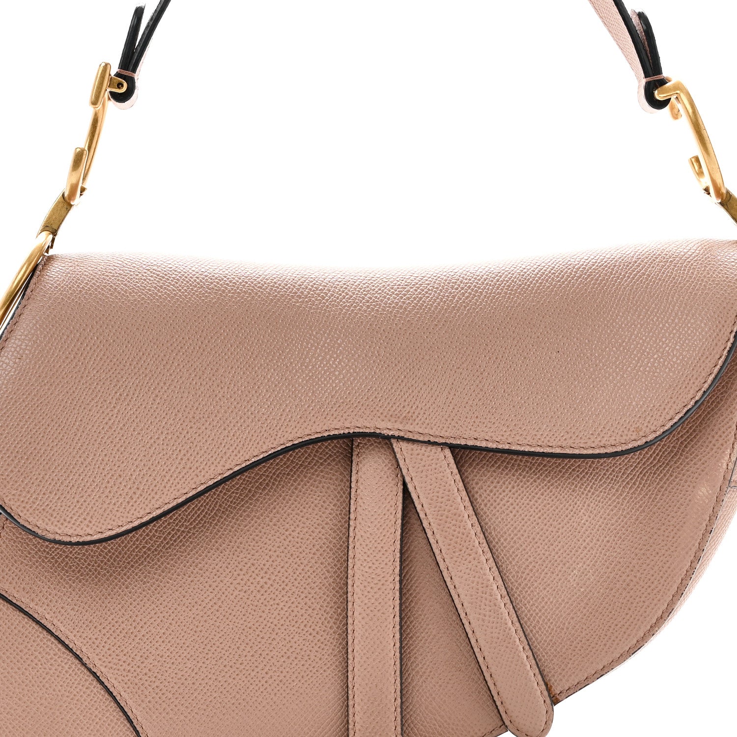 Christian Dior Grained Calfskin Saddle Bag Blush
