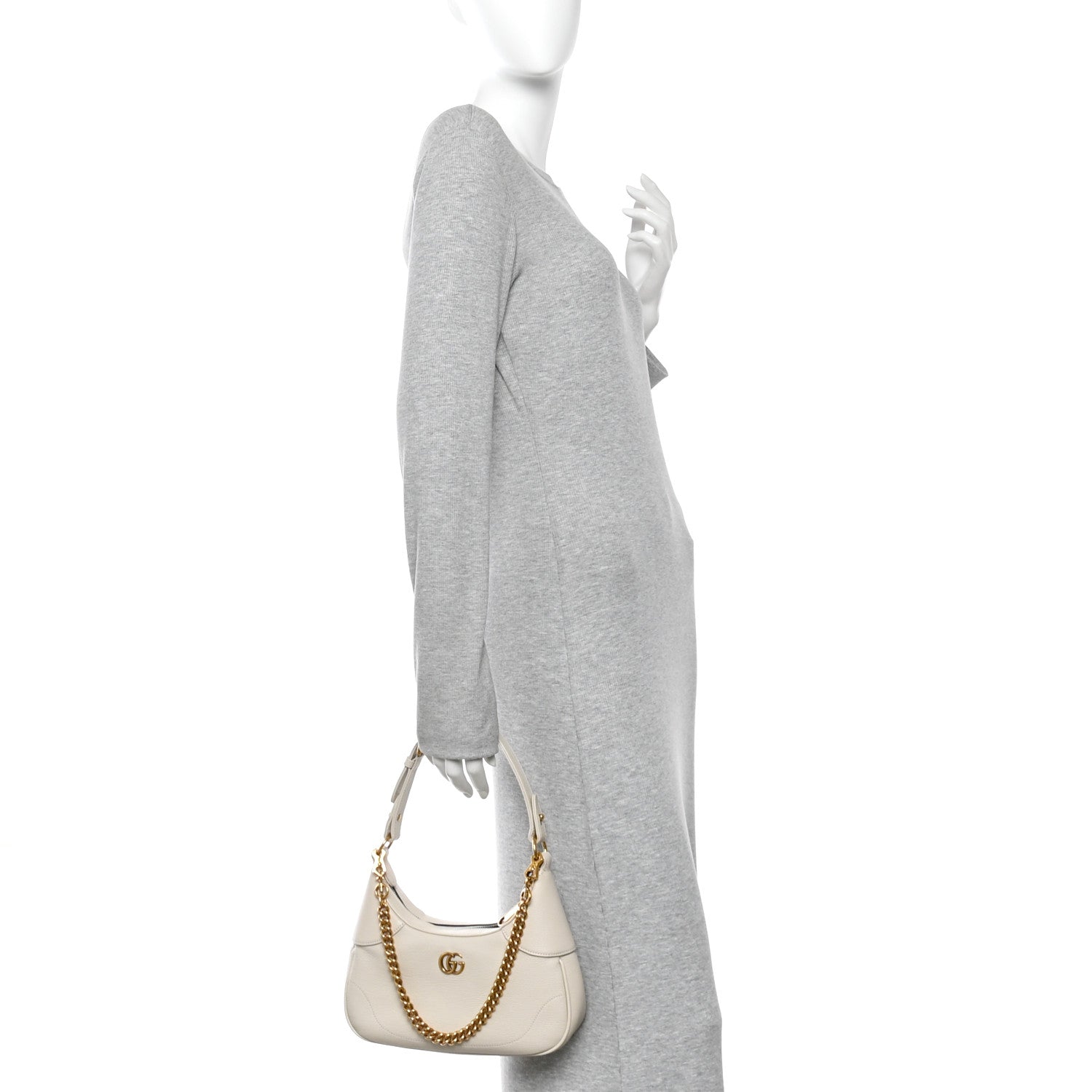 Gucci Goatskin Small Aphrodite Shoulder Bag Mystic White