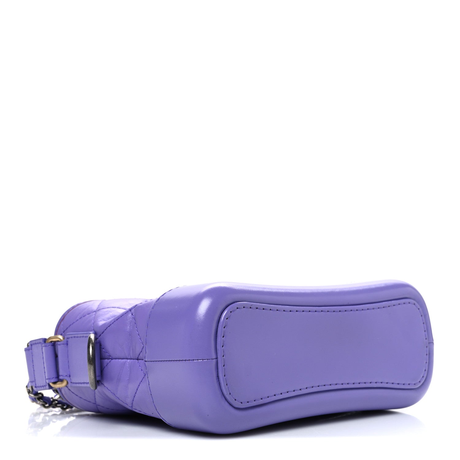 Chanel Aged Calfskin Quilted Small Gabrielle Hobo Purple