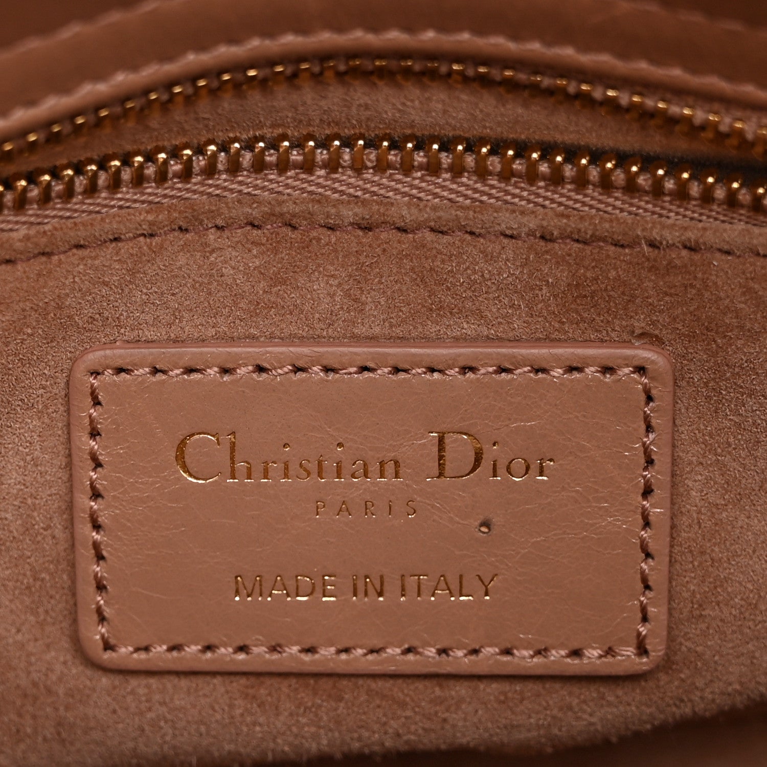 Christian Dior Lambskin Gathered Mini Lady Dior Fard