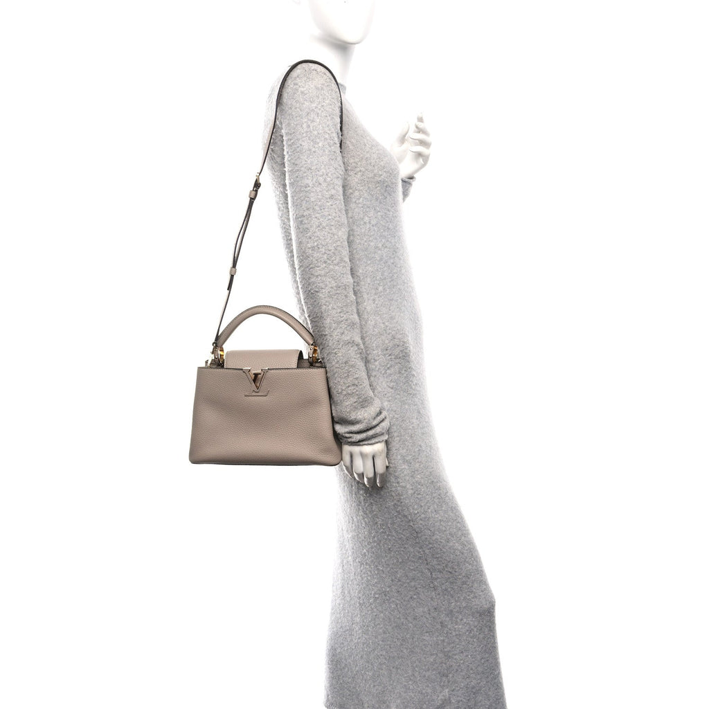 Louis Vuitton Taurillon Capucines BB Galet