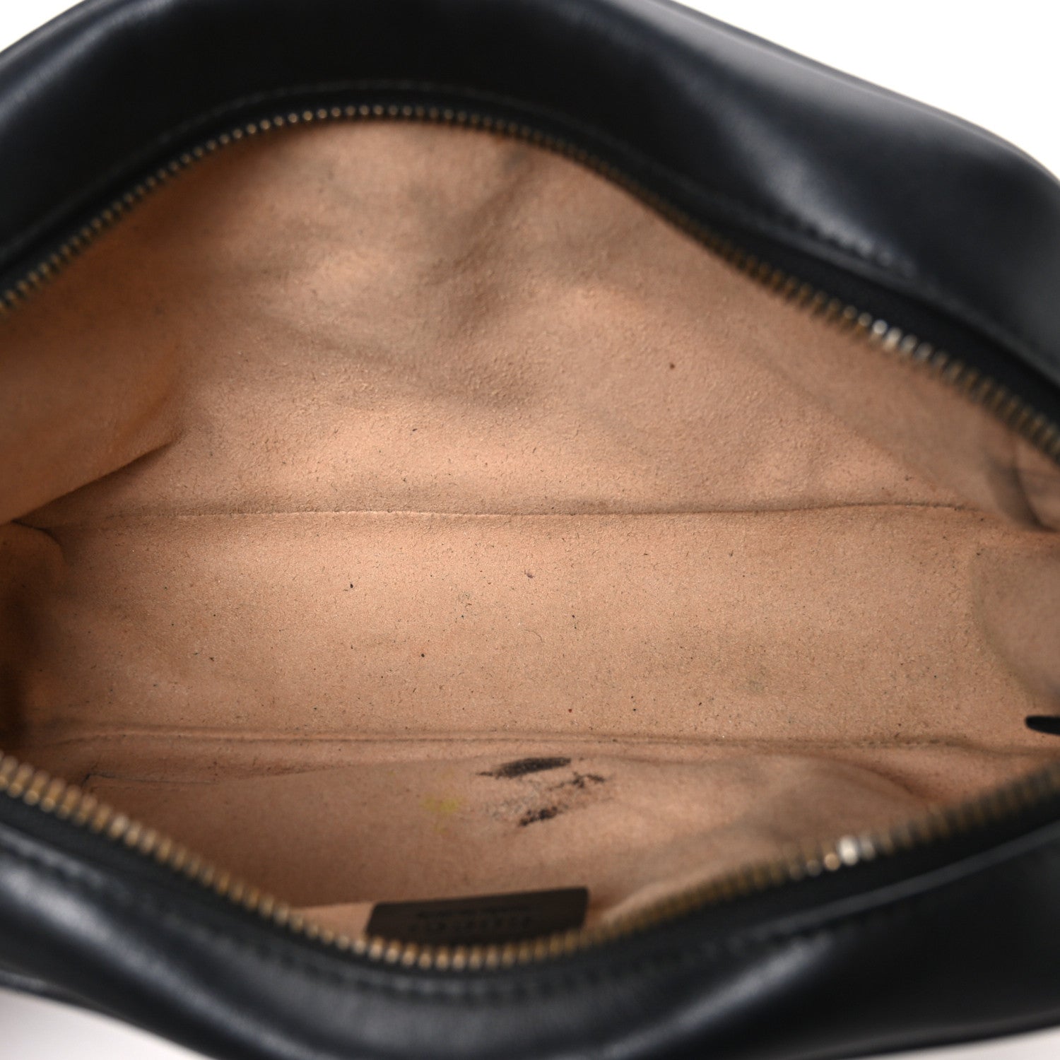 Gucci Calfskin Matelasse Small GG Marmont Chain Shoulder Bag Black