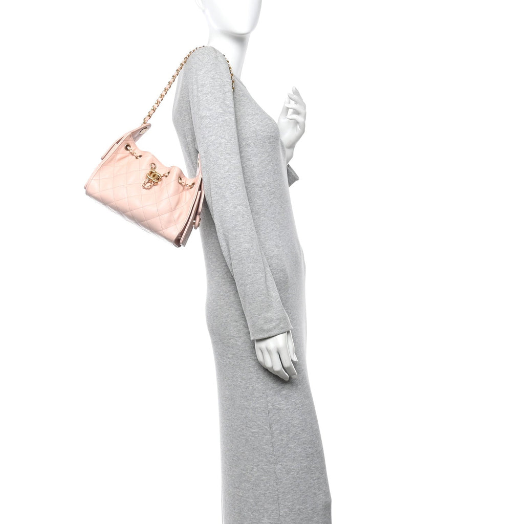 Chanel Caviar Quilted Mini Chanel 25 Handbag Light Pink