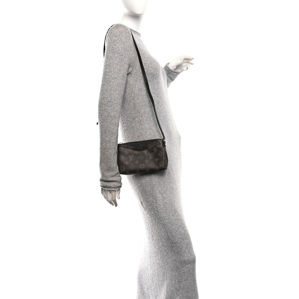 Louis Vuitton Monogram Pallas Clutch Black