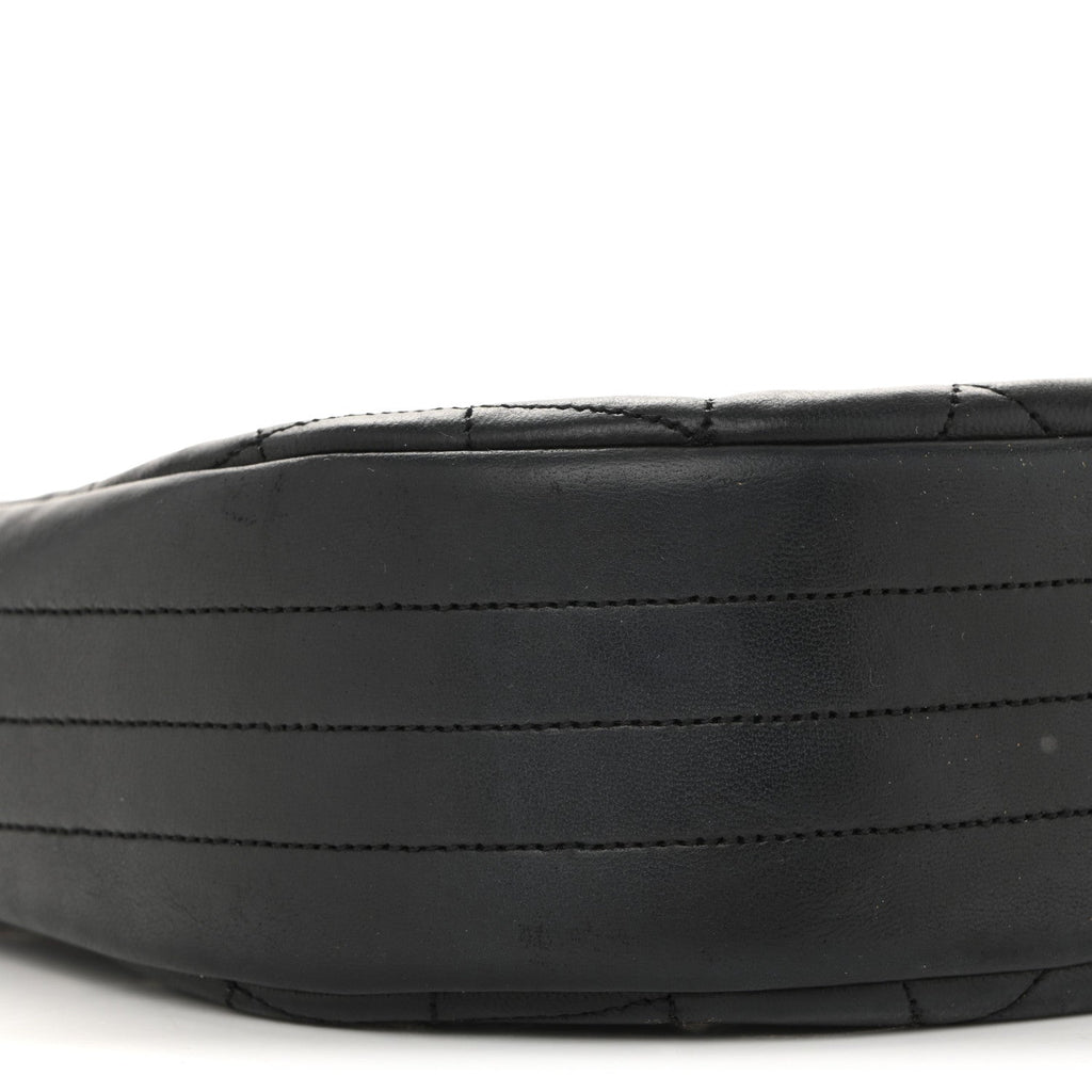 Chanel Lambskin Quilted Half Moon Flap Black