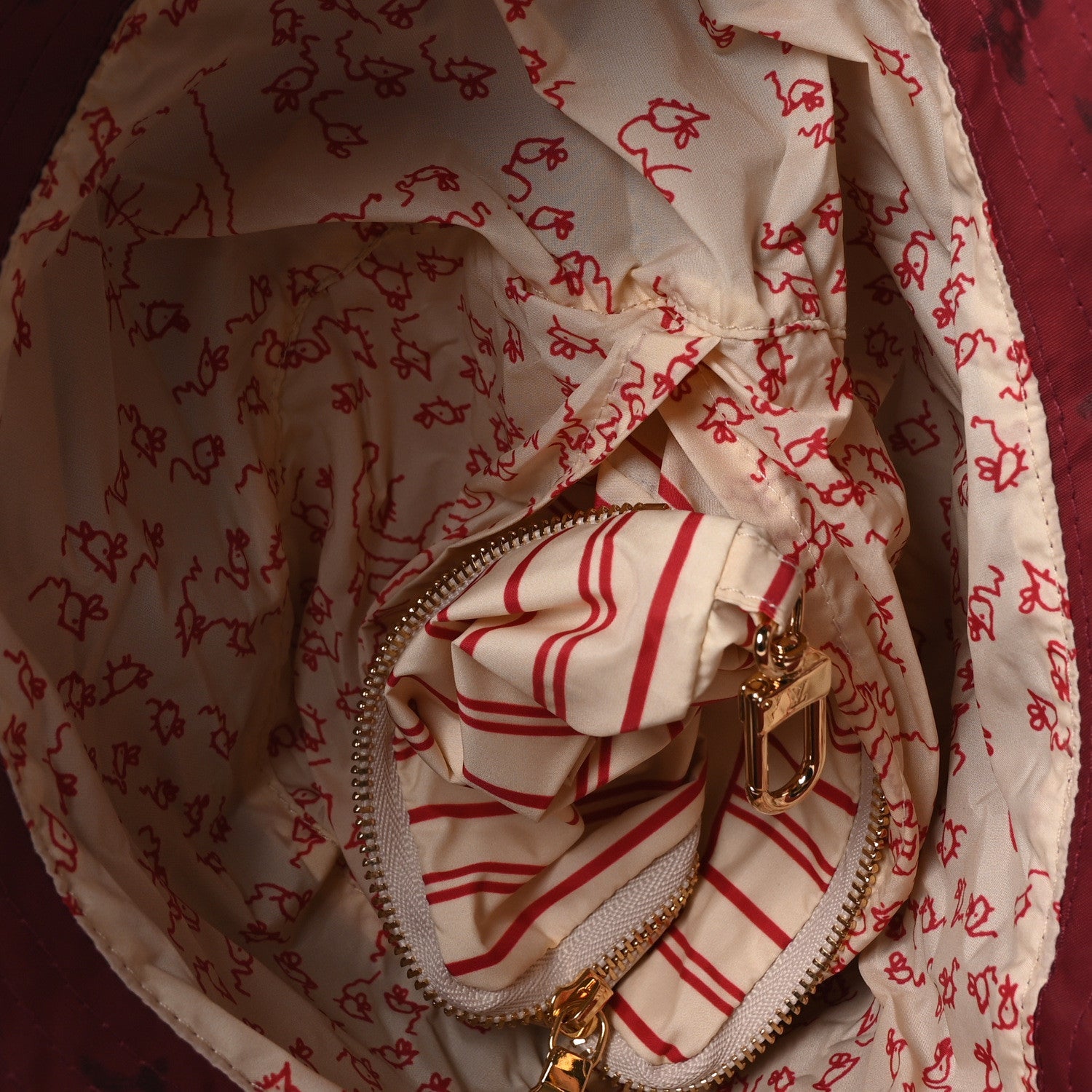 Louis Vuitton LV X Grace Coddington Polymade Monogram Pocket Bucket Hat M Raspberry