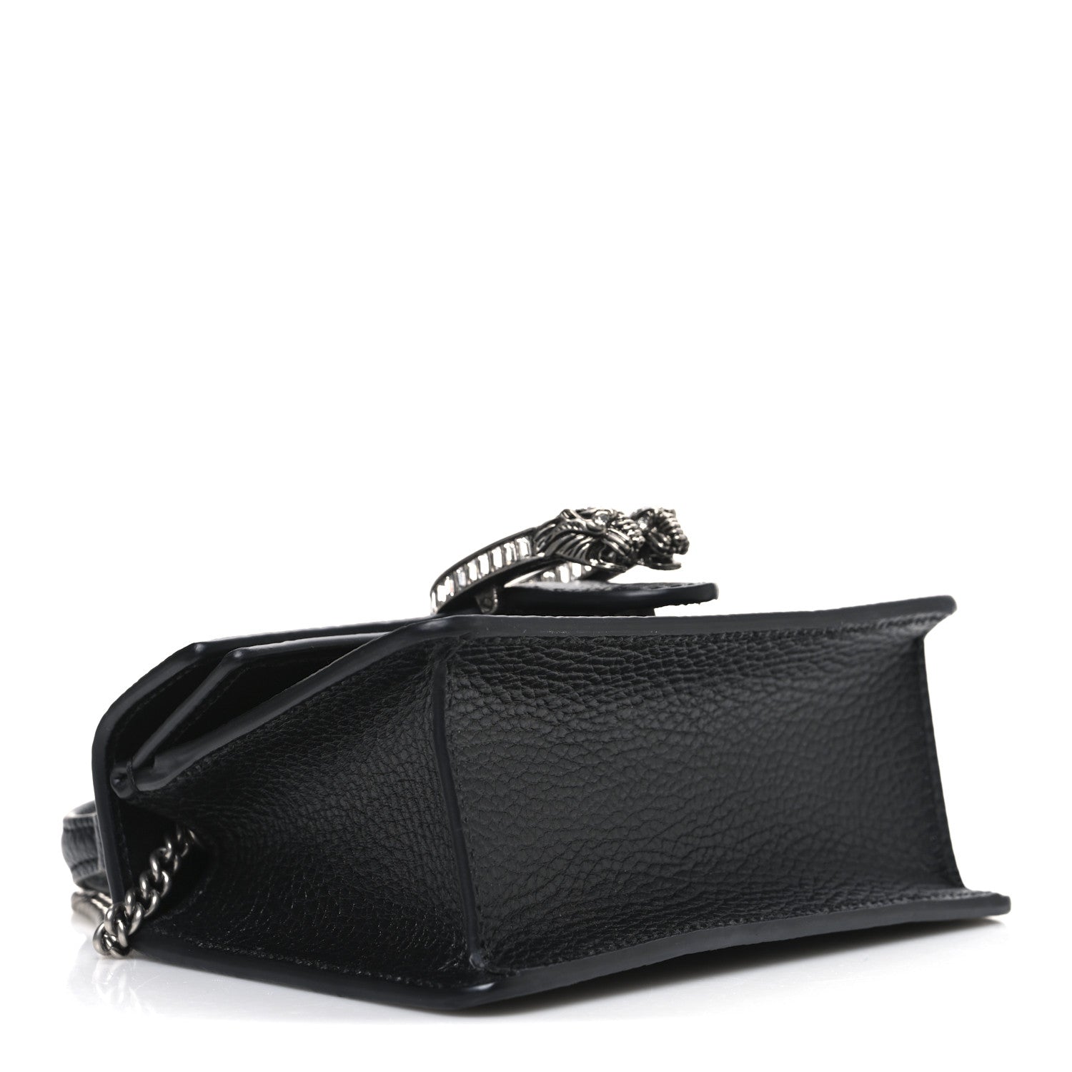 Gucci Dollar Calfskin Crystal Mini Dionysus Top Handle Bag Black Crystal