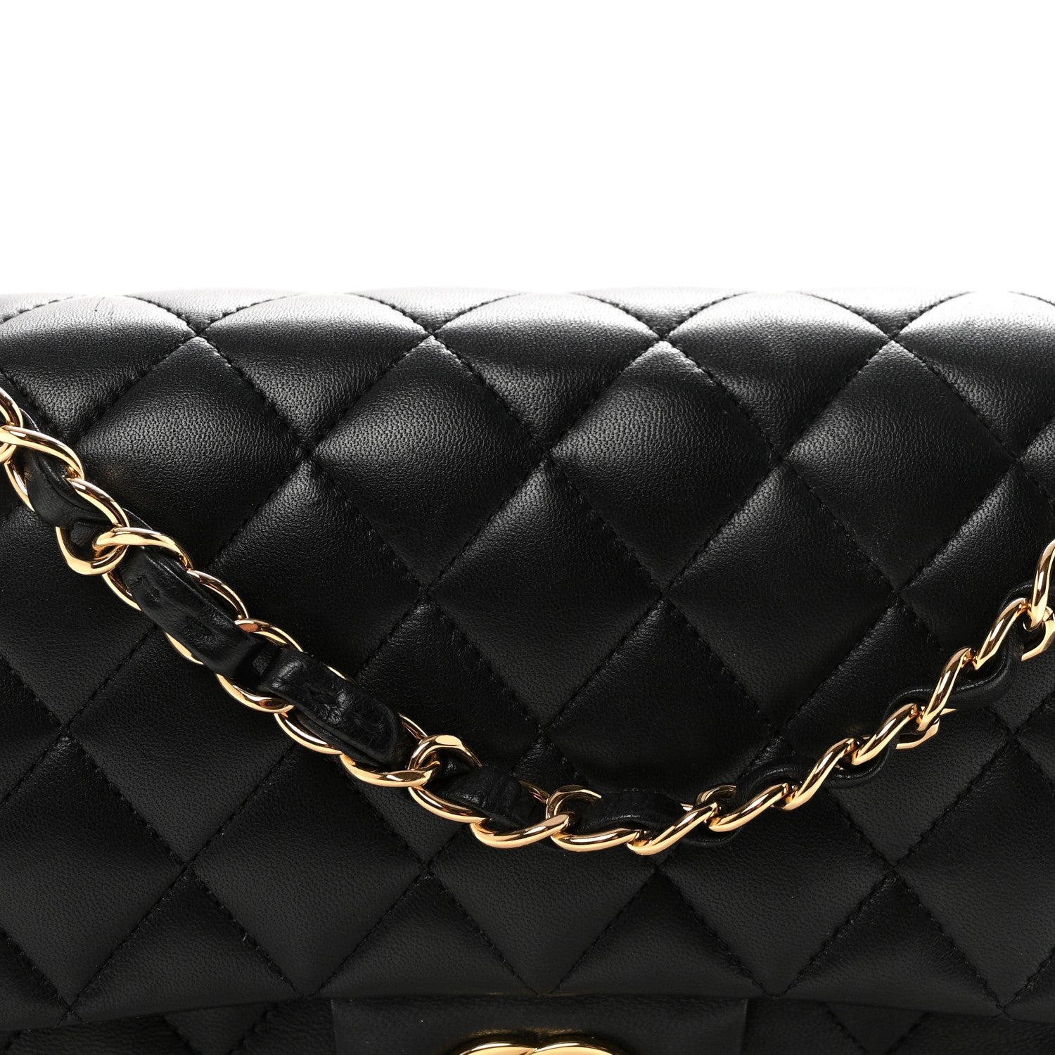 Chanel Lambskin Quilted Medium Double Flap Black