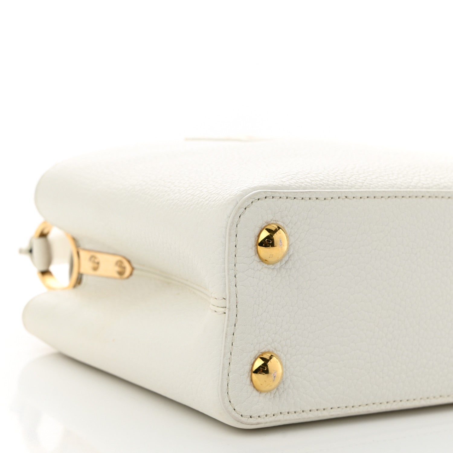 Louis Vuitton Taurillon Capucines BB Snow