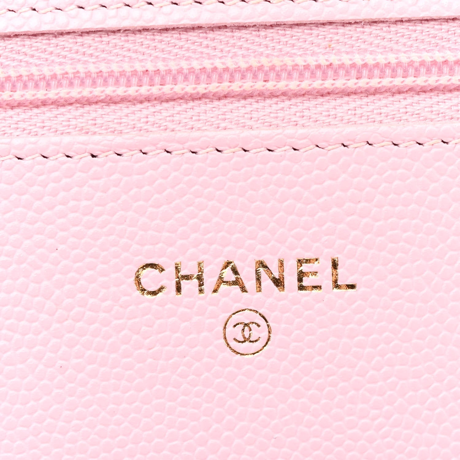 Chanel Caviar Quilted Wallet on Chain WOC Light Pink
