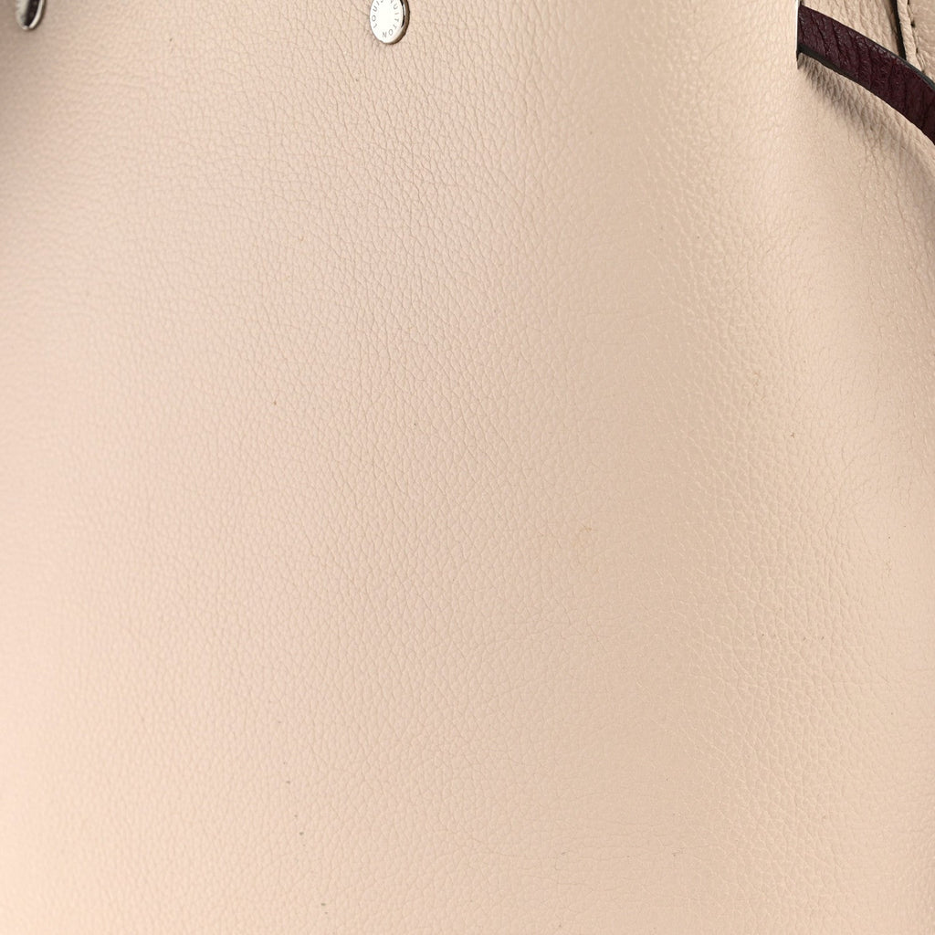 Louis Vuitton Calfskin Lockme Bucket Soie Quartz Calla