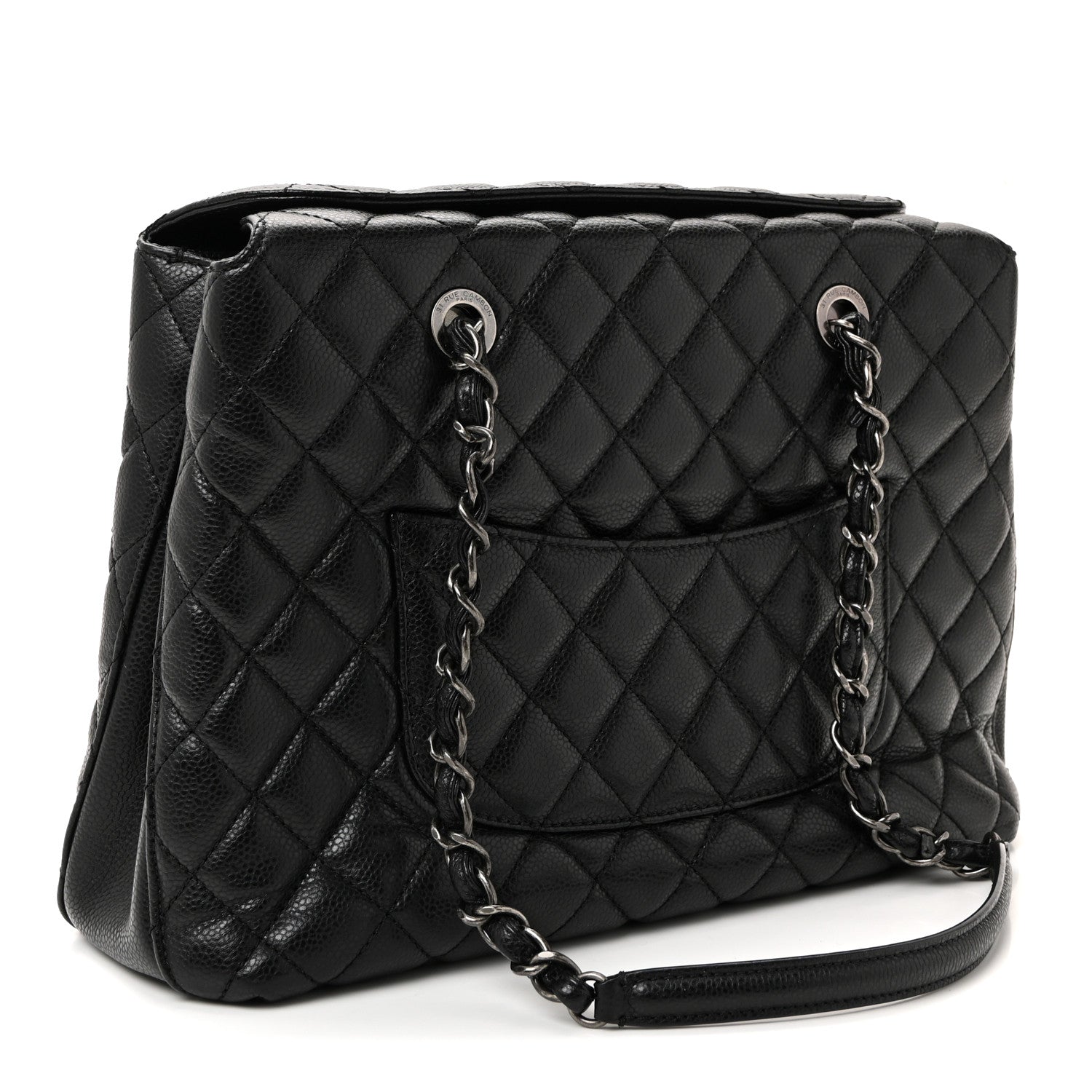 Chanel Caviar Quilted Small City Shopping Tote Black