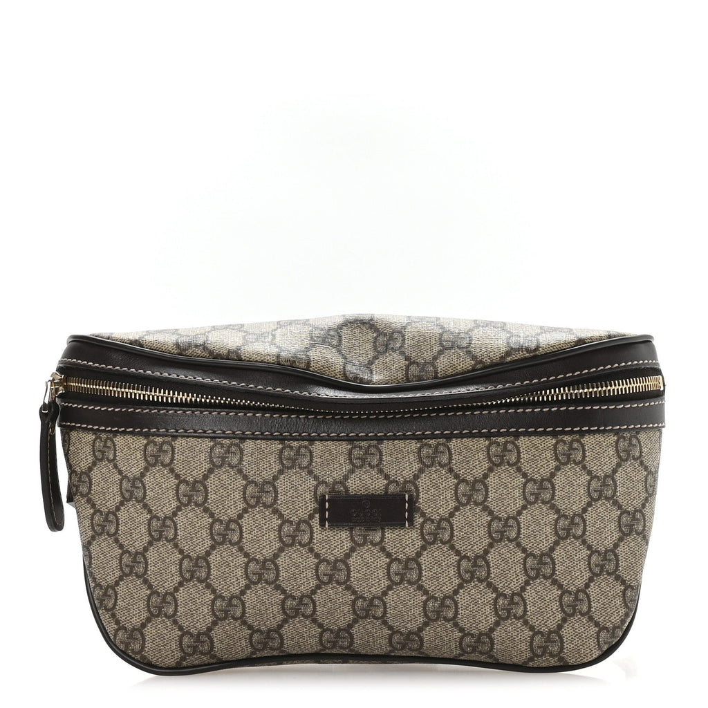 Gucci GG Supreme Monogram Belt Bag Dark Brown