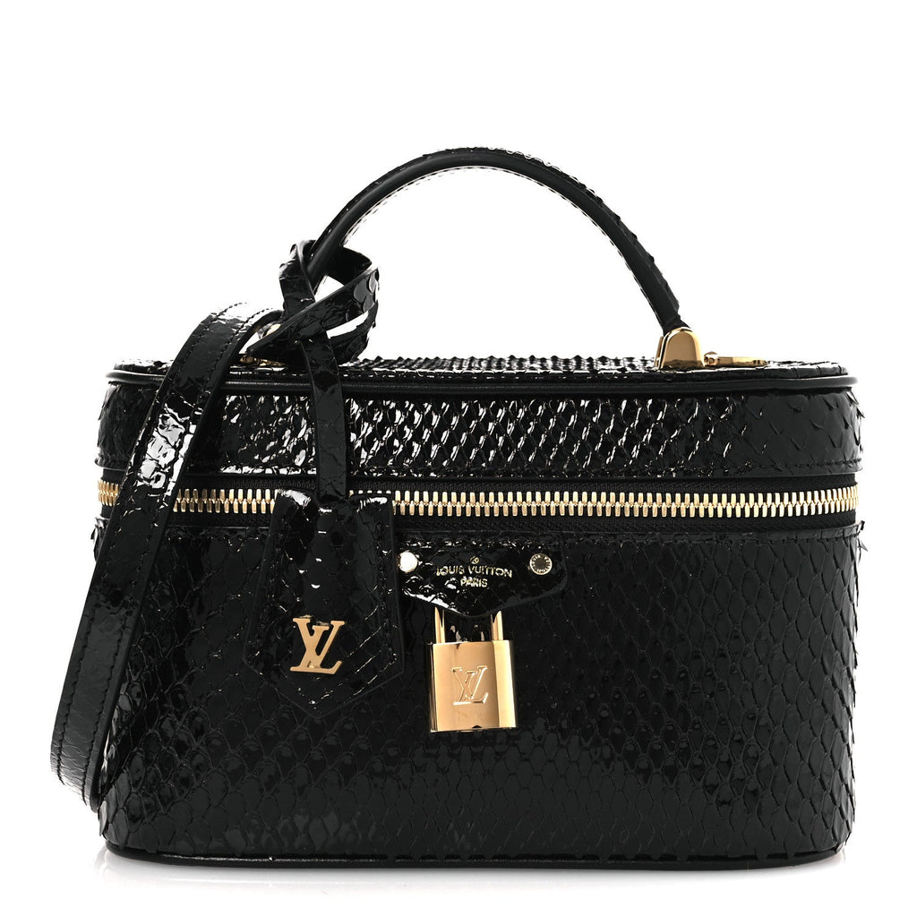 Louis Vuitton Snakeskin Vanity Pouch Black